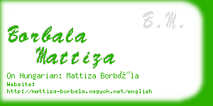 borbala mattiza business card